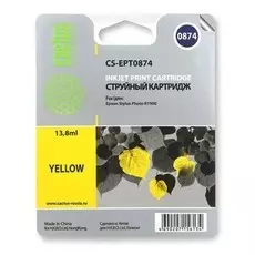 Струйный картридж Cactus CS-EPT0874 (T0874) желтый для принтеров Epson Stylus Photo R1900 (13,8 мл.)
