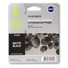 Струйный картридж Cactus CS-EPT0878 (T0878) черный матовый для принтеров Epson Stylus Photo R1900 (13,8 мл.)