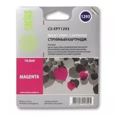 Струйный картридж Cactus CS-EPT1293 (T1293) пурпурный для принтеров Epson Stylus SX230, SX420w, SX430w, SX440w, SX525wd, SX535wd, Stylus Office B42wd, BX305f, BX320fw, BX625fwd, BX635fwd, WF 3520dwf, WF 7015 (10 мл.)
