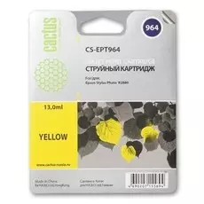 Струйный картридж Cactus CS-EPT964 (T0964) желтый для принтеров Epson Stylus Photo R2880 (13 мл.)