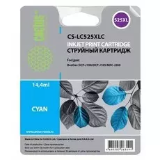 Струйный картридж Cactus CS-LC525XLC (LC525XL-C) голубой увеличенной емкости для принтеров Brother DCP J100, DCP J105, MFC J200 (1'300 стр.)