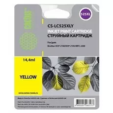 Струйный картридж Cactus CS-LC525XLY (LC525XL-Y) желтый для принтеров увеличенной емкости для принтеров Brother DCP J100, MFC J200 (1'300 стр.)