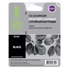 Струйный картридж Cactus CS-LC529XLBK (LC529XL-BK) черный увеличенной емкости для принтеров Brother DCP J100, DCP J105, MFC J200 (1'300 стр.)