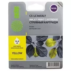 Струйный картридж Cactus CS-LC565XLY (LC565XL-Y) желтый увеличенной емкости для принтеров Brother MFC J2310, MFC J2510, MFC J3520, MFC J3720 (1'200 стр.)