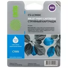 Струйный картридж Cactus CS-LC900C (LC900C) голубой для принтеров Brother DCP-110C, 115C, 117C, 120C, 310CN, 315CN, 340CW, MFC-210C, 215C, 3240C, 3340CN, 410CN, 425CN, 5440CN, 5840CN, 620CN, 640CW (400 стр.)