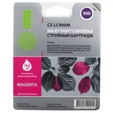 Струйный картридж Cactus CS-LC900M (LC900M) пурпурный для принтеров Brother DCP-110C, 115C, 117C, 120C, 310CN, 315CN, 340CW, MFC-210C, 215C, 3240C, 3340CN, 410CN, 425CN, 5440CN, 5840CN, 620CN, 640CW (400 стр.)