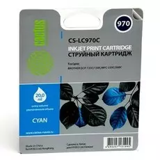 Струйный картридж Cactus CS-LC970C (LC970C) голубой для принтеров Brother DCP 135, DCP 135C, DCP 150, DCP 150C, DCP 153C, DCP 157C, DCP 750CN, MFC 235, MFC 235C, MFC 260, MFC 260C (300 стр.)
