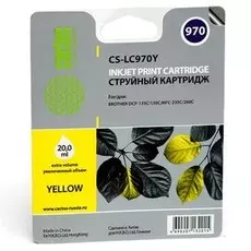 Струйный картридж Cactus CS-LC970Y (LC970Y) желтый для принтеров Brother DCP 135, DCP 135C, DCP 150, DCP 150C, DCP 153C, DCP 157C, DCP 750CN, MFC 235, MFC 235C, MFC 260, MFC 260C (300 стр.)
