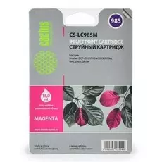 Струйный картридж Cactus CS-LC985M (LC985M) пурпурный для принтеров Brother DCP J125, DCP J140W, DCP J315, DCP J315w, DCP J515, DCP J515w, MFC J220, MFC J265, MFC J265W, MFC J410, MFC J415W (260 стр.)