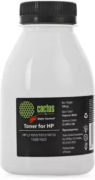 Тонер Cactus CS-MPT5-150 (MPT5-150) черный флакон 150гр. для принтера HP LJ 1200.