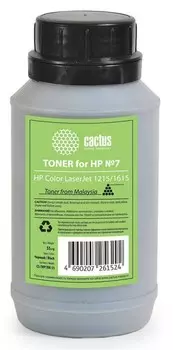 Тонер для принтера Cactus CS-THP7BK-55 черный (флакон 55гр) HP Color LaserJet 1215, 1615