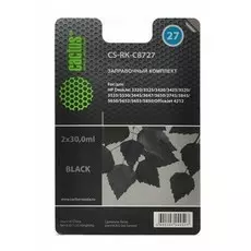 Заправочный набор Cactus CS-RK-C8727 черный для HP DeskJet 3320, 3325, 3420, 3425, 3520, 3535; OfficeJet 4212 (2*30ml)