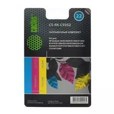 Заправочный набор Cactus CS-RK-C9352 многоцветный для HP DeskJet 3920, 3940, D1360, D1460, D1470, D1560, D2330, D2360 (3*30ml)
