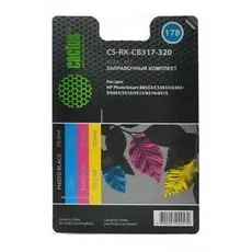 Заправочный набор Cactus CS-RK-CB317-320 многоцветный для HP PhotoSmart B8553, C5383, C6383, D5463, 5510 (4*30ml)