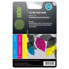 Заправочный набор Cactus CS-RK-F6V16AE (HP 123) многоцветный для HP DeskJet 2130, 1110, 2132, 2133, 2134, 3630, 3632, 3633, 3634, 3636, 3637, 3638 (3*30 мл.)