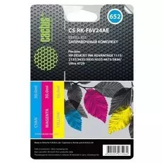 Заправочный набор Cactus CS-RK-F6V24AE (HP 652) многоцветный для HP DJ Ink Adv 1115, 2135, 3635, 3835, 4535 (3*30ml)
