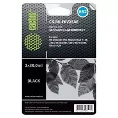 Заправочный набор Cactus CS-RK-F6V25AE (HP 652) черный для HP DJ Ink Adv 1115, 2135, 3635, 3835, 4535 (2*30ml)