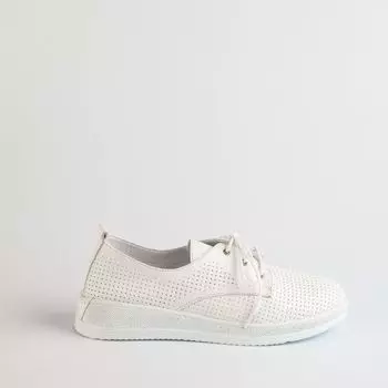 Белые кожаные кеды Calipso