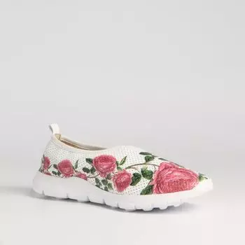 Белые кожаные кроссовки Calipso