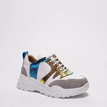 Белые кожаные кроссовки Calipso