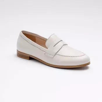 Белые кожаные лоферы Calipso