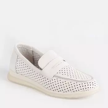 Белые кожаные лоферы Calipso