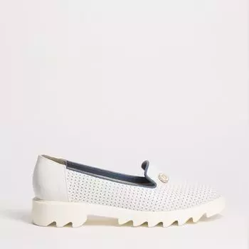 Белые кожаные лоферы Calipso
