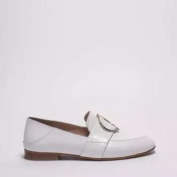Белые кожаные лоферы Calipso