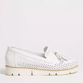 Белые кожаные лоферы Calipso