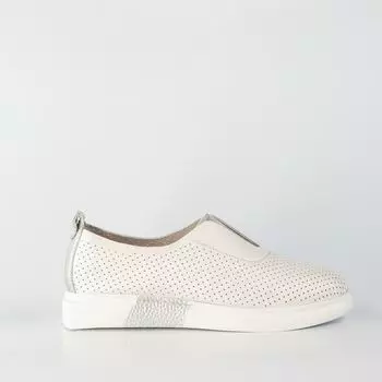 Белые кожаные слипоны Calipso