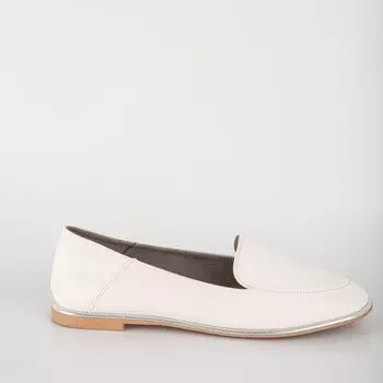Белые лоферы из эко-кожи Calipso