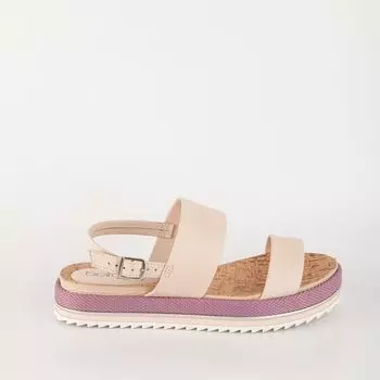 Бежевые босоножки из эко-кожи Beira rio