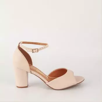 Бежевые босоножки из эко-кожи Moleca