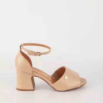 Бежевые лаковые босоножки Beira rio
