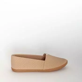 Бежевые слипоны из искусственного нубука Calipso