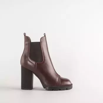 Бордовые кожаные ботильоны Calipso