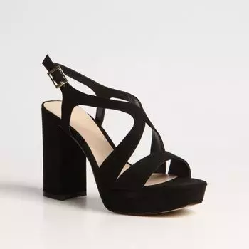 Черные босоножки из искусственного велюра Calipso