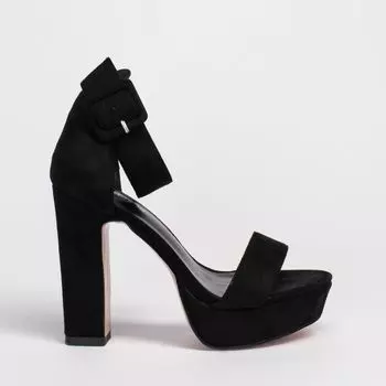 Черные босоножки из искусственного велюра Calipso