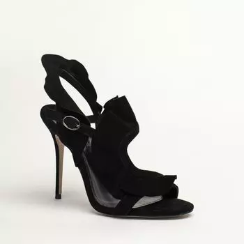 Черные босоножки из натурального велюра Calipso