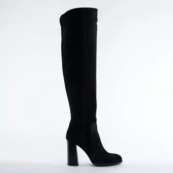 Синие ботфорты из спилка Calipso