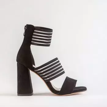 Черные босоножки из искусственного велюра Calipso