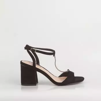 Черные босоножки из искусственного велюра Calipso