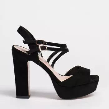 Черные босоножки из искусственного велюра Calipso
