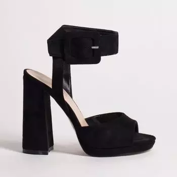 Черные босоножки из искусственного велюра Calipso