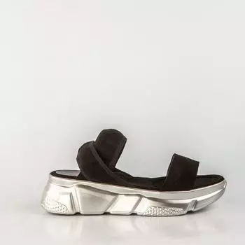 Черные босоножки из искусственного велюра Calipso