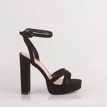 Черные босоножки из искусственного велюра Calipso