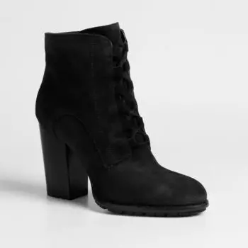 Черные ботильоны из спилка Calipso