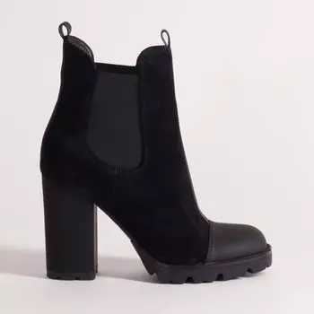 Черные ботильоны из спилка Calipso