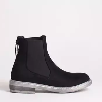 Черные ботинки из искусственного велюра Calipso