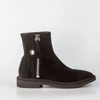 Черные ботинки из искусственного велюра Calipso